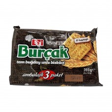 Eti Burçak Tam Buğday Unlu Bisküvi 3'lü paket 393g